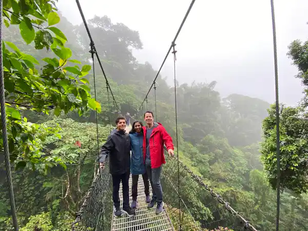 Educational tour focusing on the stratification of the rainforest in Arenal