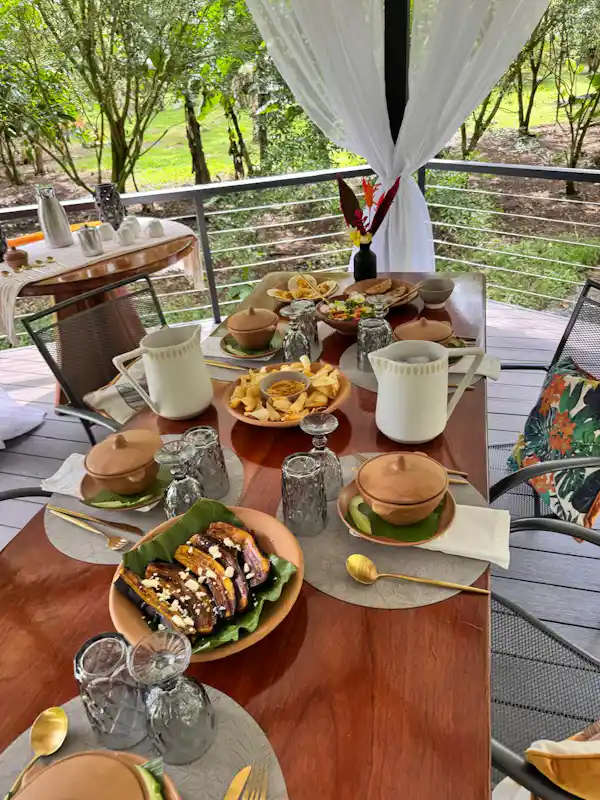 Artisanal Costa Rican desserts and traditional cultural food presentation featuring local flavors in La Fortuna
